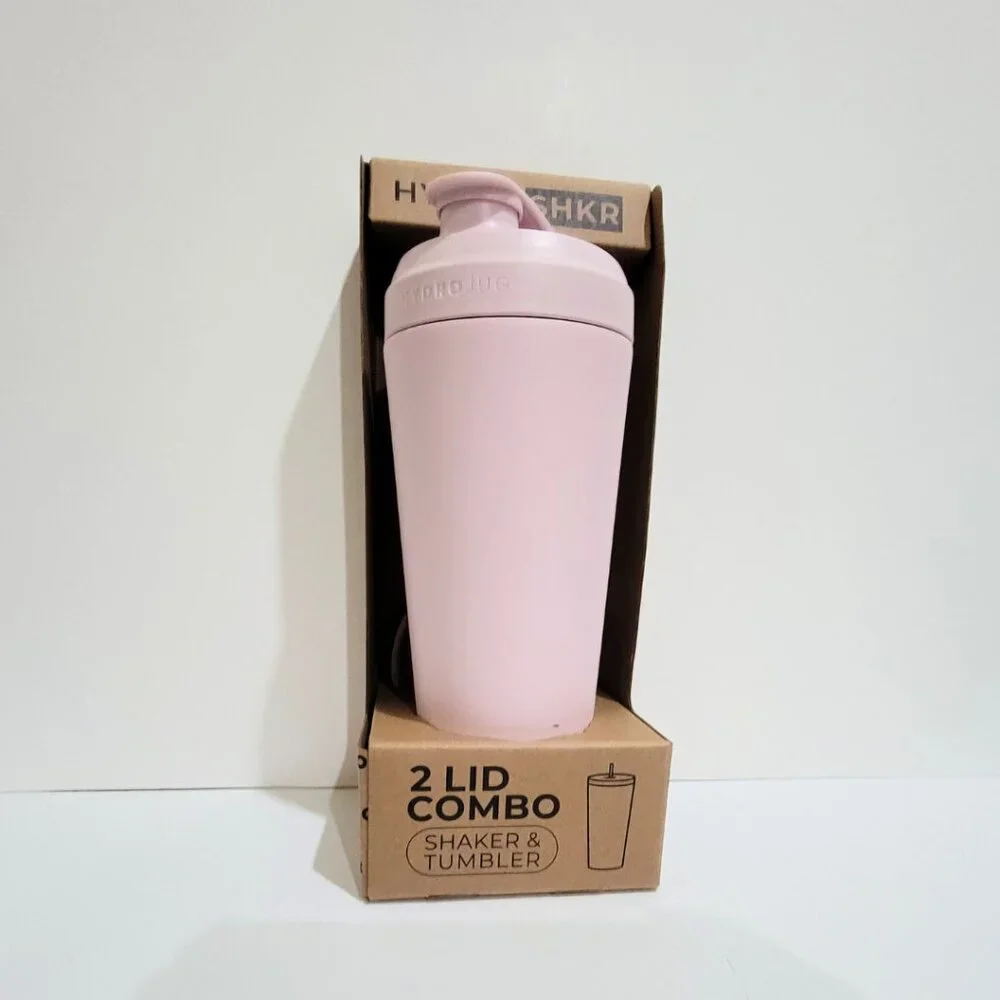 NEW HYDROJUG - PINK SAND HydroShkr 24oz Stainless Steel Shaker Bottle - NIB - Picture 1 of 9